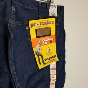 Wrangler Original Fit Cowboy Cut 13MWZ Jeans Men’s 35x32 Cotton Blue Denim New